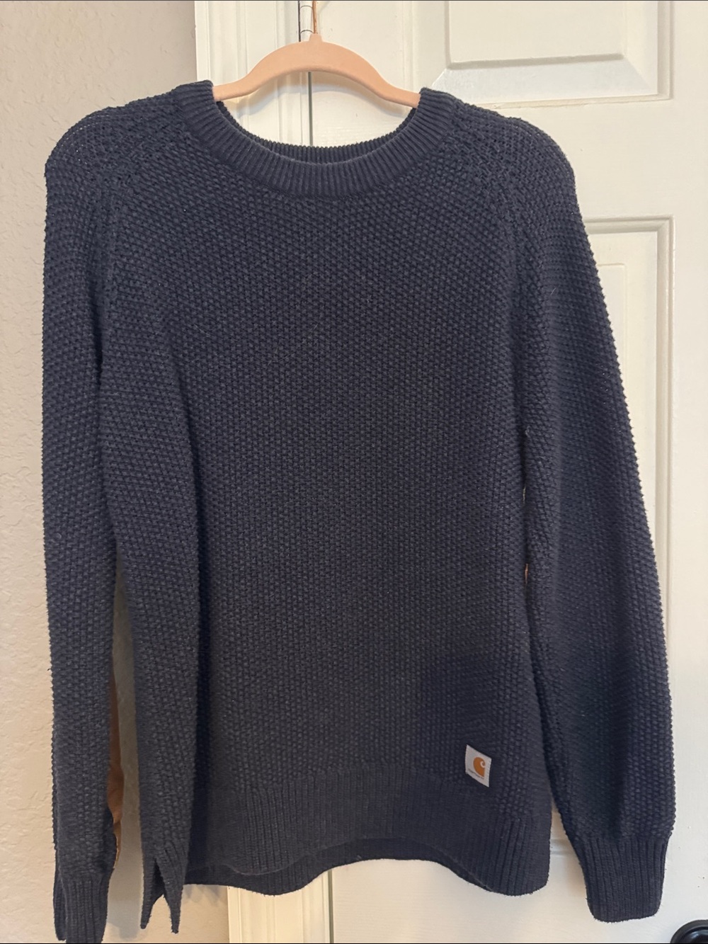 Carhartt Women’s waffle knit crewneck charcoal